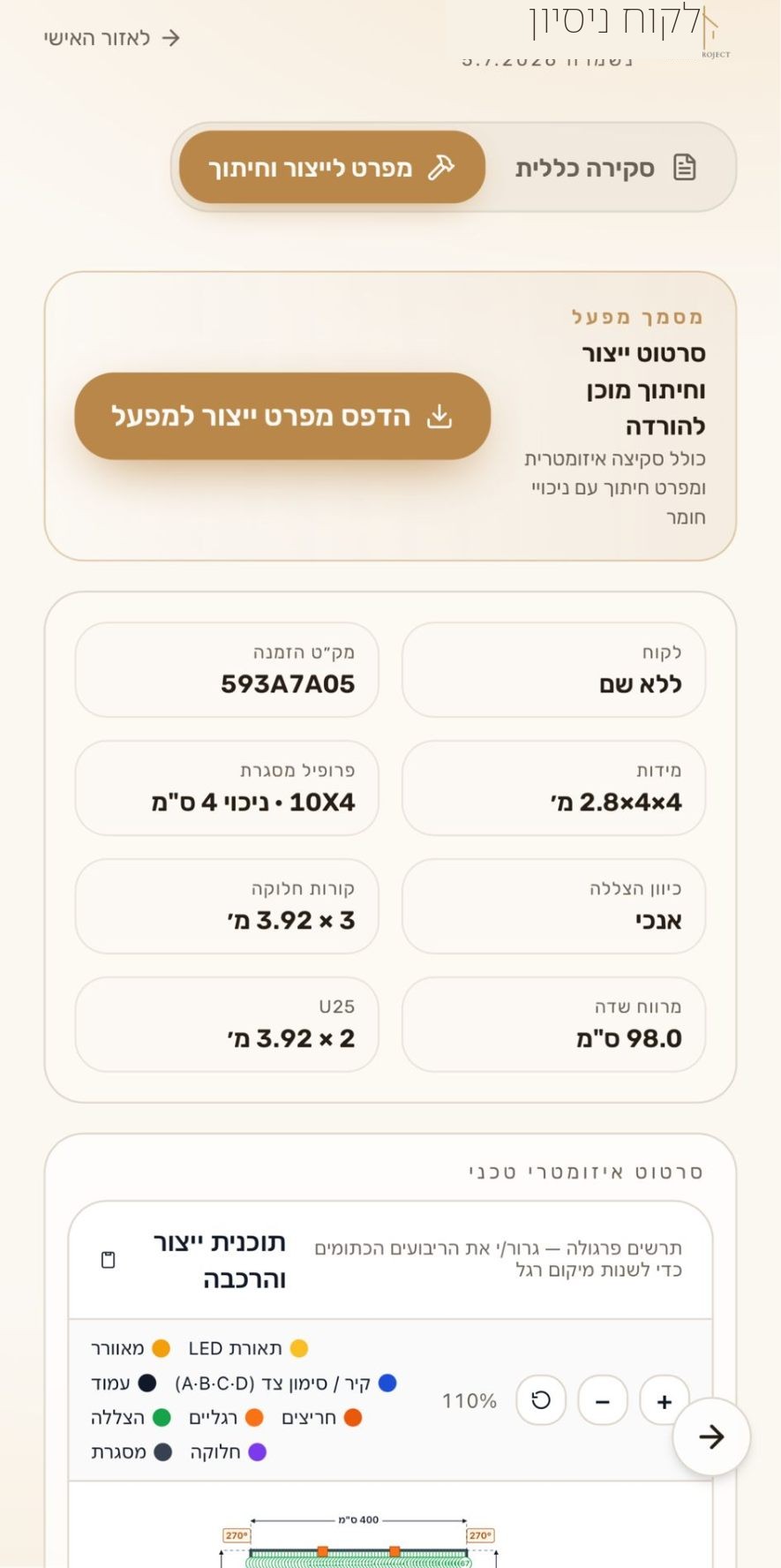 סרטוט וחיתוך מוכנים לפעל